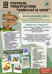 III edycja wydarzenia edukacyjego pn. "Festiwal Turystyczny - Zanocuj w Lesie"